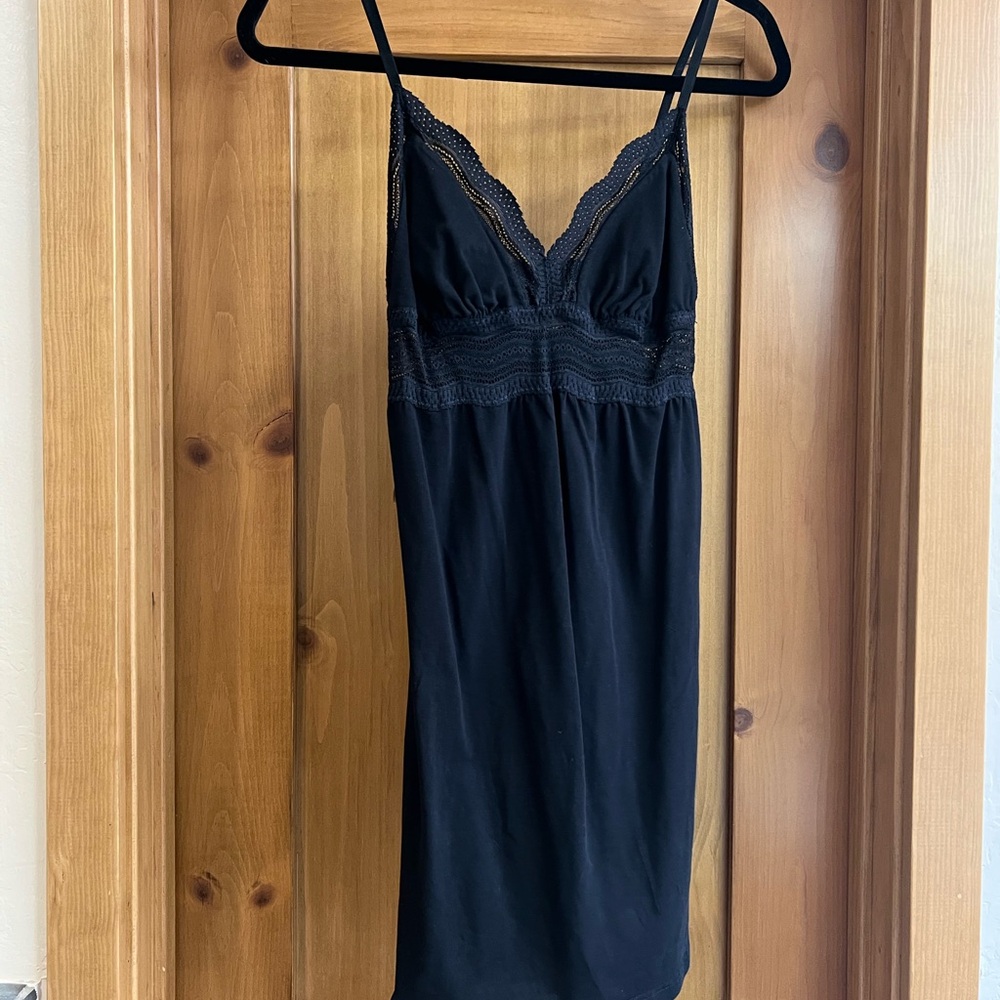 Cosabella Black Lace Trim Chemise